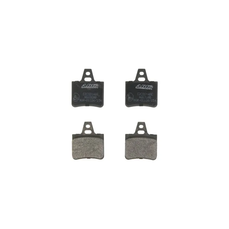 Jeu de 4 plaquettes de frein arrière ABE C2C001ABE