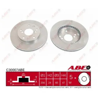 Jeu de 2 disques de frein avant ABE