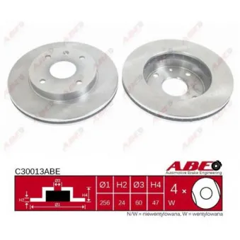 Jeu de 2 disques de frein avant ABE