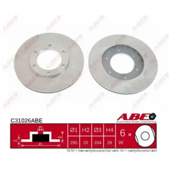 Jeu de 2 disques de frein avant ABE