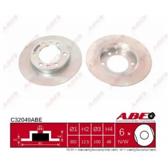 Jeu de 2 disques de frein avant ABE