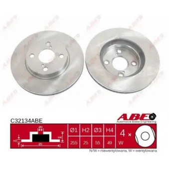 Jeu de 2 disques de frein avant ABE