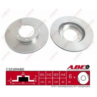Jeu de 2 disques de frein avant ABE
