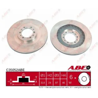 Jeu de 2 disques de frein avant ABE