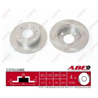 Jeu de 2 disques de frein avant ABE