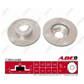 Jeu de 2 disques de frein avant ABE