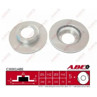 Jeu de 2 disques de frein avant ABE
