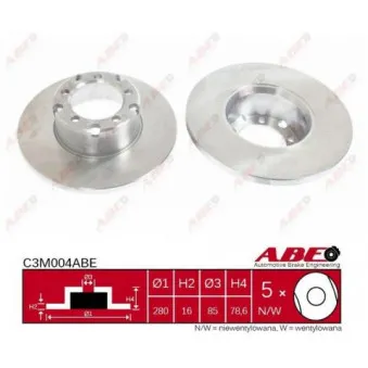 Jeu de 2 disques de frein avant ABE