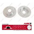 Jeu de 2 disques de frein arrière ABE C44010ABE - Visuel 1