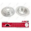 Jeu de 2 disques de frein arrière ABE C47001ABE - Visuel 1