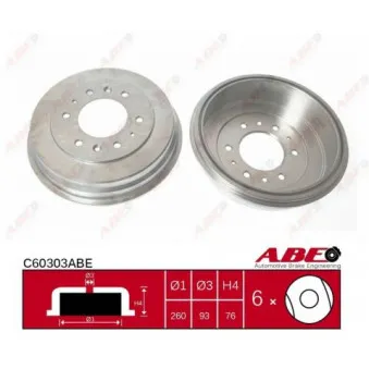 Tambour de frein ABE C60303ABE