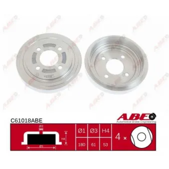 Tambour de frein ABE C61018ABE