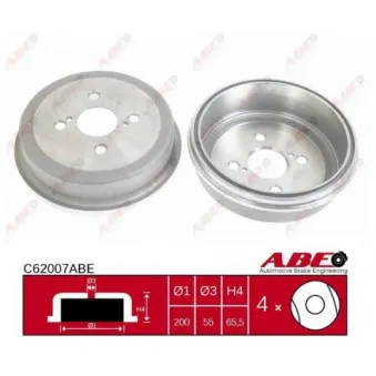 Tambour de frein ABE C62007ABE
