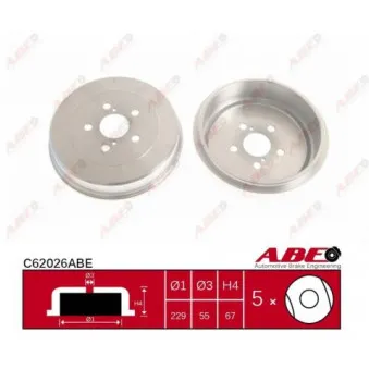 Tambour de frein ABE C62026ABE