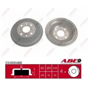 Tambour de frein ABE C63006ABE