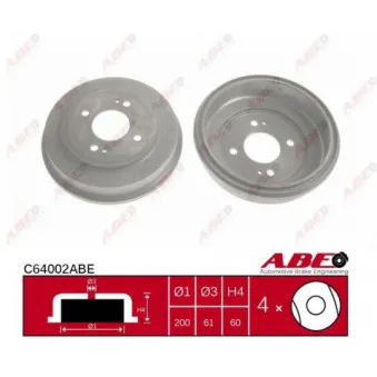 Tambour de frein ABE C64002ABE