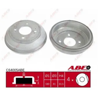 Tambour de frein ABE C64005ABE