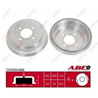 Tambour de frein ABE C65005ABE