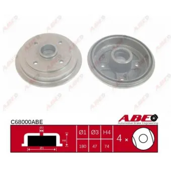 Tambour de frein ABE C68000ABE