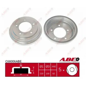 Tambour de frein ABE C68006ABE