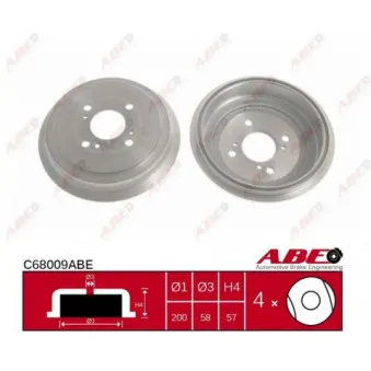 Tambour de frein ABE C68009ABE
