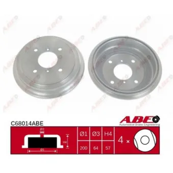 Tambour de frein ABE C68014ABE