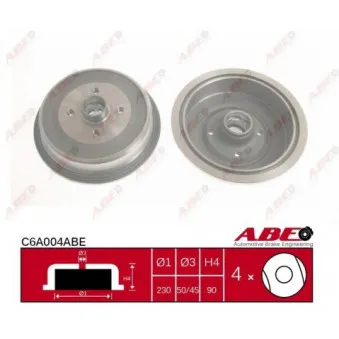Tambour de frein ABE C6A004ABE
