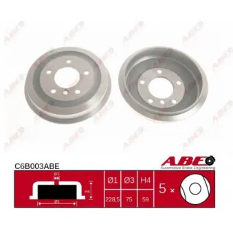 Tambour de frein ABE C6B003ABE