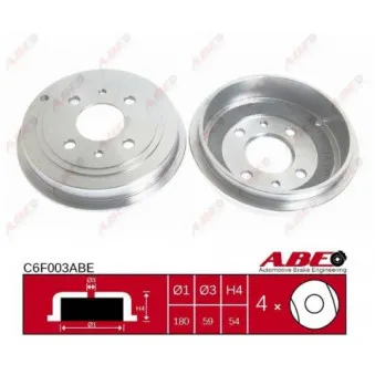 Tambour de frein ABE C6F003ABE