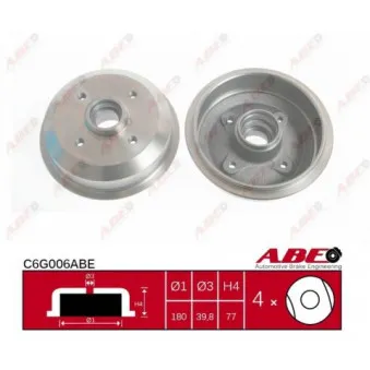 Tambour de frein ABE C6G006ABE
