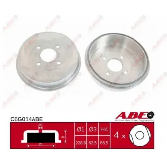 Tambour de frein ABE C6G014ABE