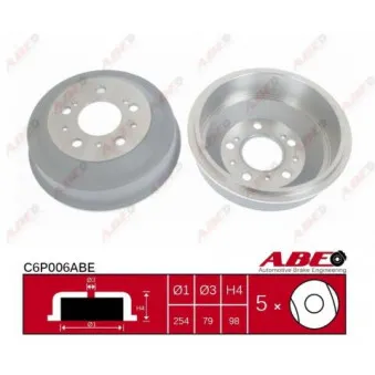 Tambour de frein ABE C6P006ABE