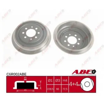 Tambour de frein ABE C6R002ABE