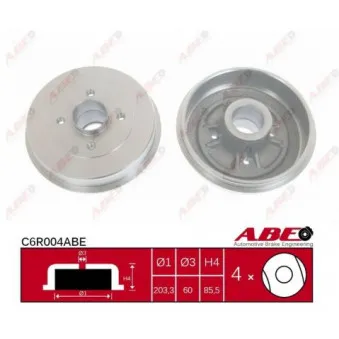 Tambour de frein ABE C6R004ABE