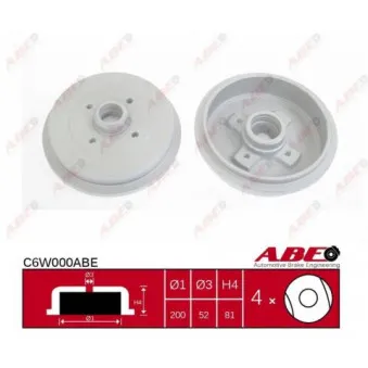 Tambour de frein ABE C6W000ABE