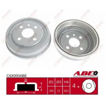 Tambour de frein ABE C6X000ABE
