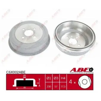 Tambour de frein ABE C6X002ABE