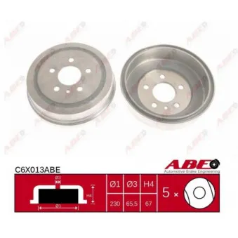 Tambour de frein ABE C6X013ABE