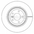 Jeu de 2 disques de frein arrière BORG & BECK BBD4473 - Visuel 2