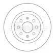 Jeu de 2 disques de frein arrière BORG & BECK BBD4577 - Visuel 2