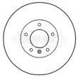 Jeu de 2 disques de frein avant BORG & BECK BBD4782 - Visuel 2