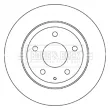 Jeu de 2 disques de frein arrière BORG & BECK BBD5332 - Visuel 2