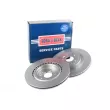 Jeu de 2 disques de frein arrière BORG & BECK BBD5471 - Visuel 1