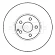 Jeu de 2 disques de frein avant BORG & BECK BBD5765S - Visuel 2