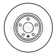 Jeu de 2 disques de frein avant BORG & BECK BBD5819S - Visuel 2
