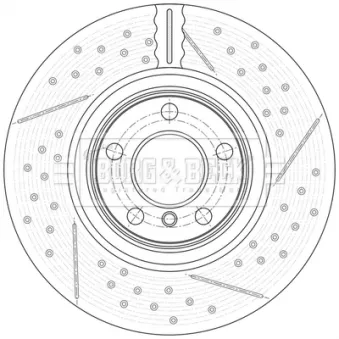 Jeu de 2 disques de frein arrière BORG & BECK BBD7008S