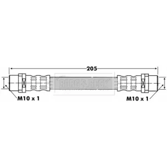Flexible de frein BORG & BECK BBH6634