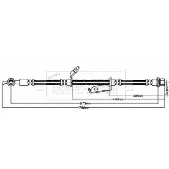 Flexible de frein BORG & BECK BBH8107
