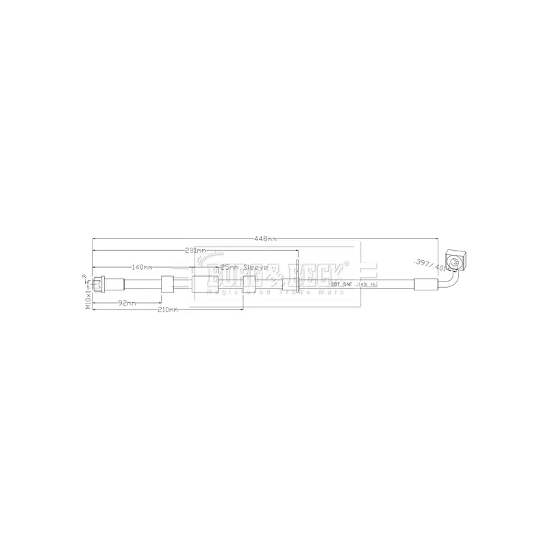 Flexible de frein BORG & BECK BBH8938