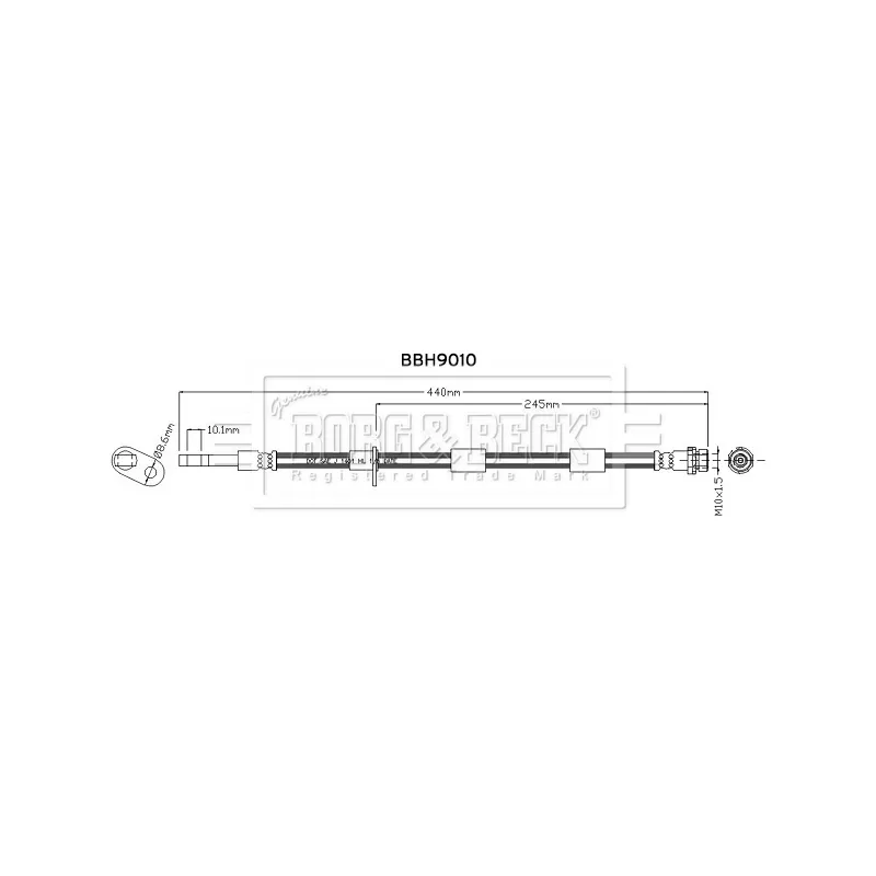 Flexible de frein BORG & BECK BBH9010